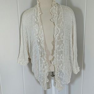 Lace and crochet Ivory cardigan